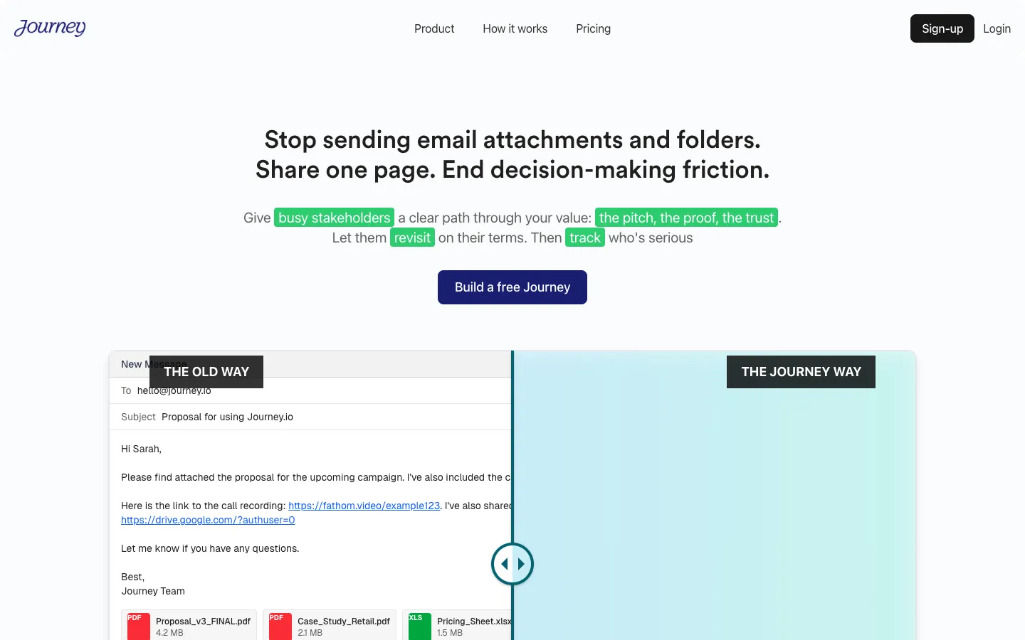 Screenshot of the Journey Automagic AI homepage