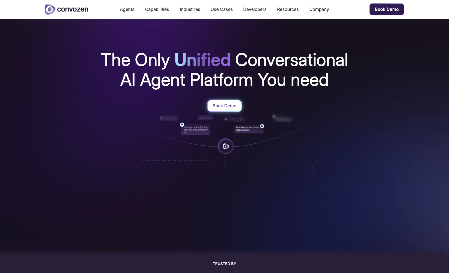 Screenshot of the CallZen.AI homepage