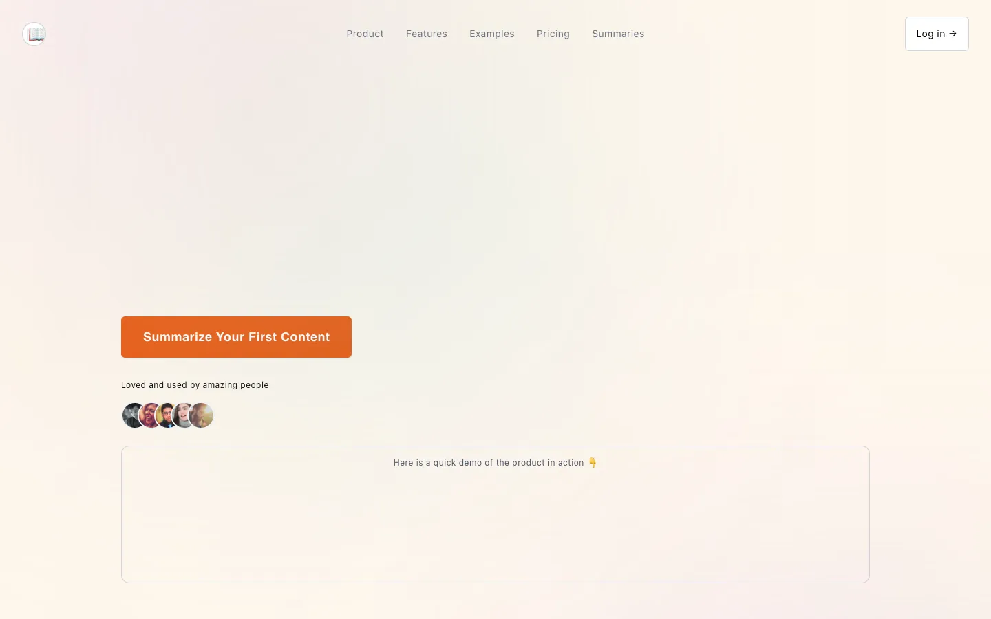 Screenshot of the Chapterize homepage