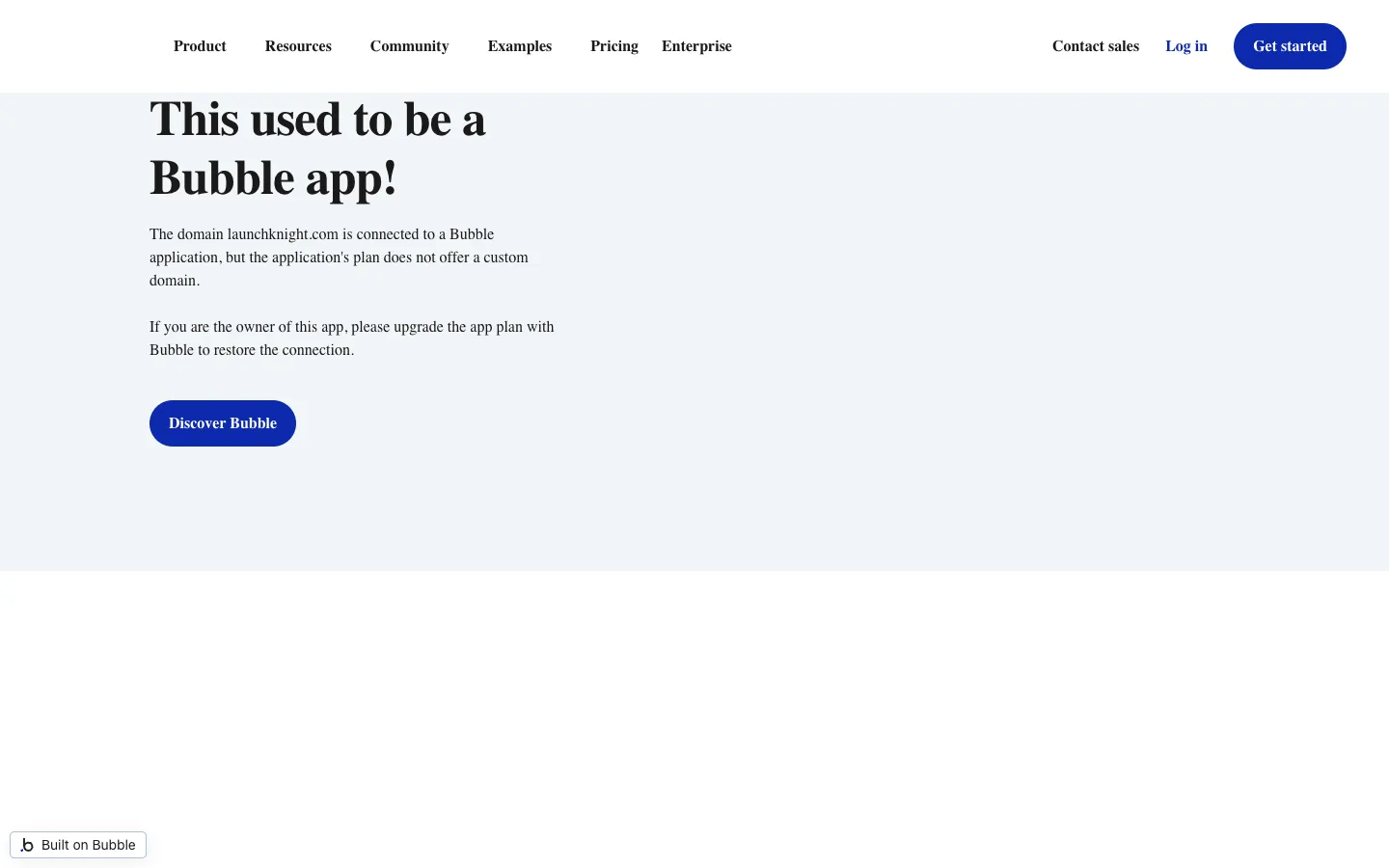 Screenshot of the LaunchKnight homepage