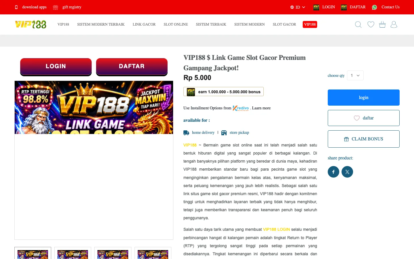 Screenshot of the Turbosite homepage