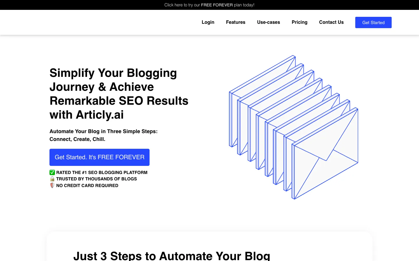 Screenshot of the Articly.ai homepage