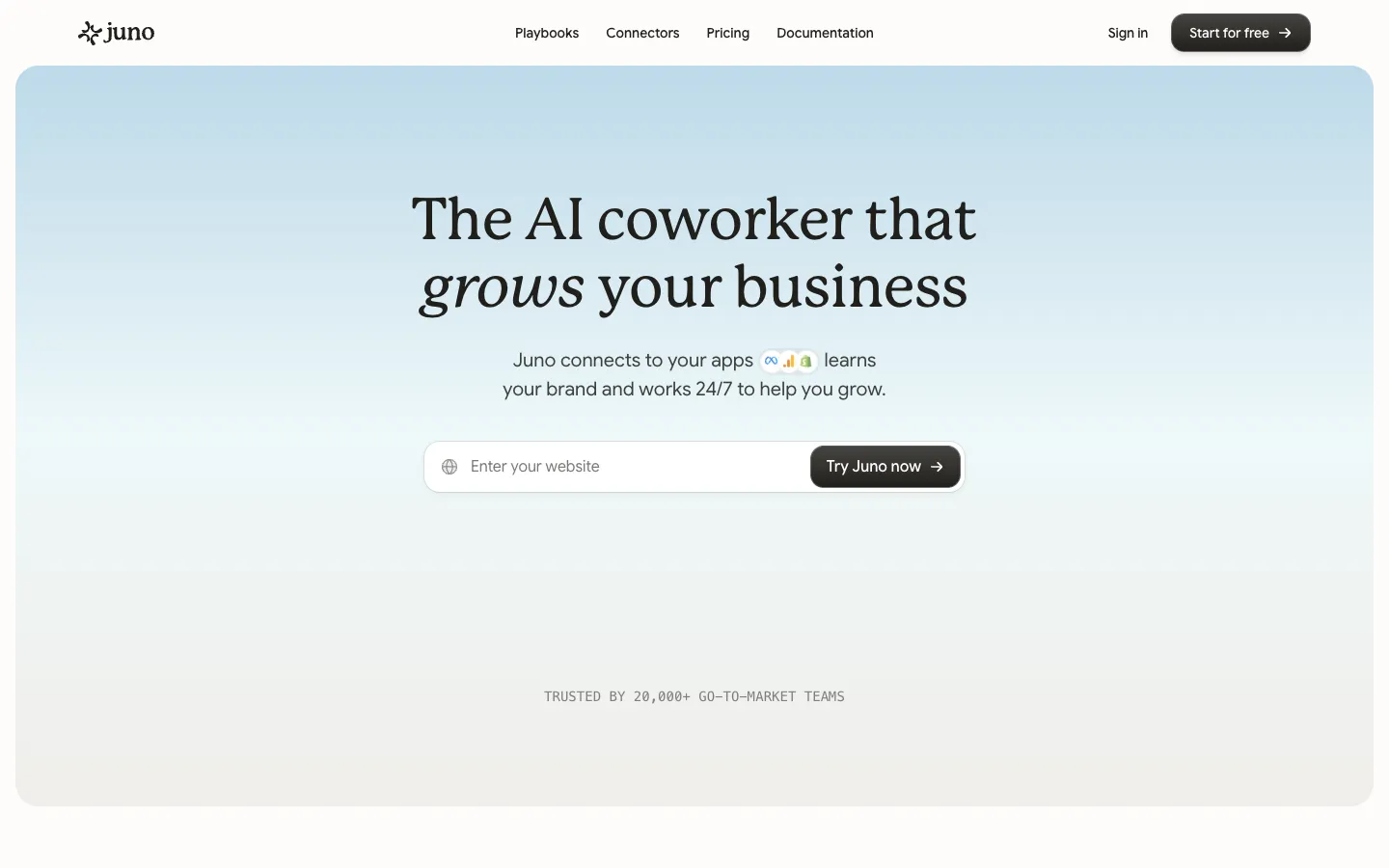 Screenshot of the Reword homepage