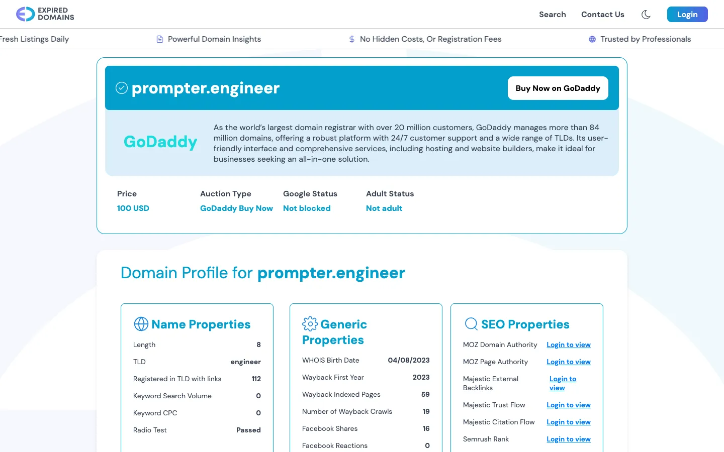 Screenshot of the Prompter homepage