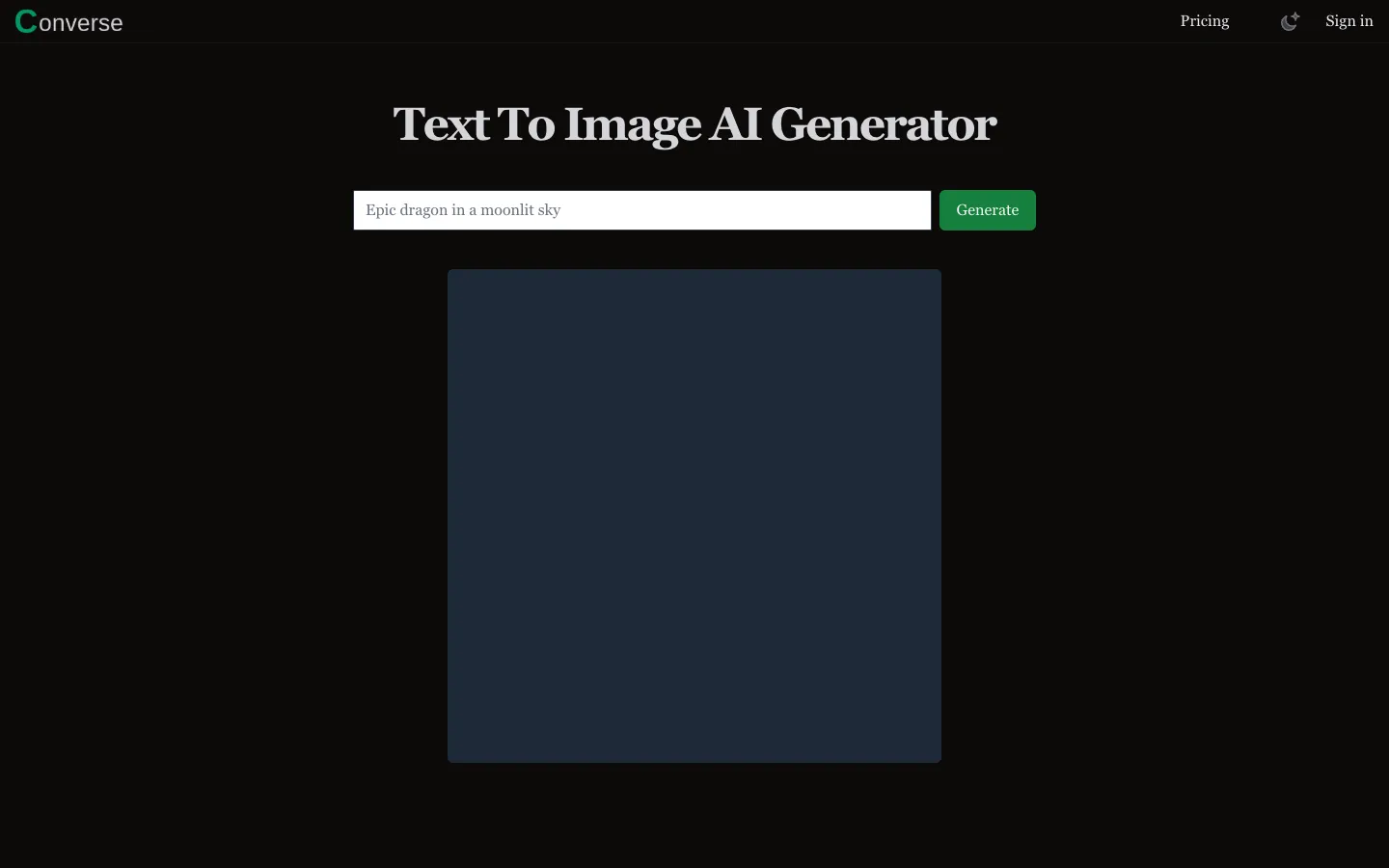 Screenshot of the GenPictures homepage