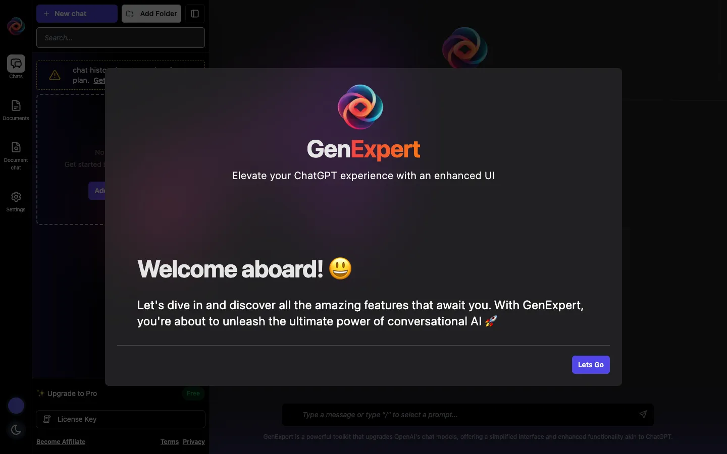 Screenshot of the Gen Expert homepage