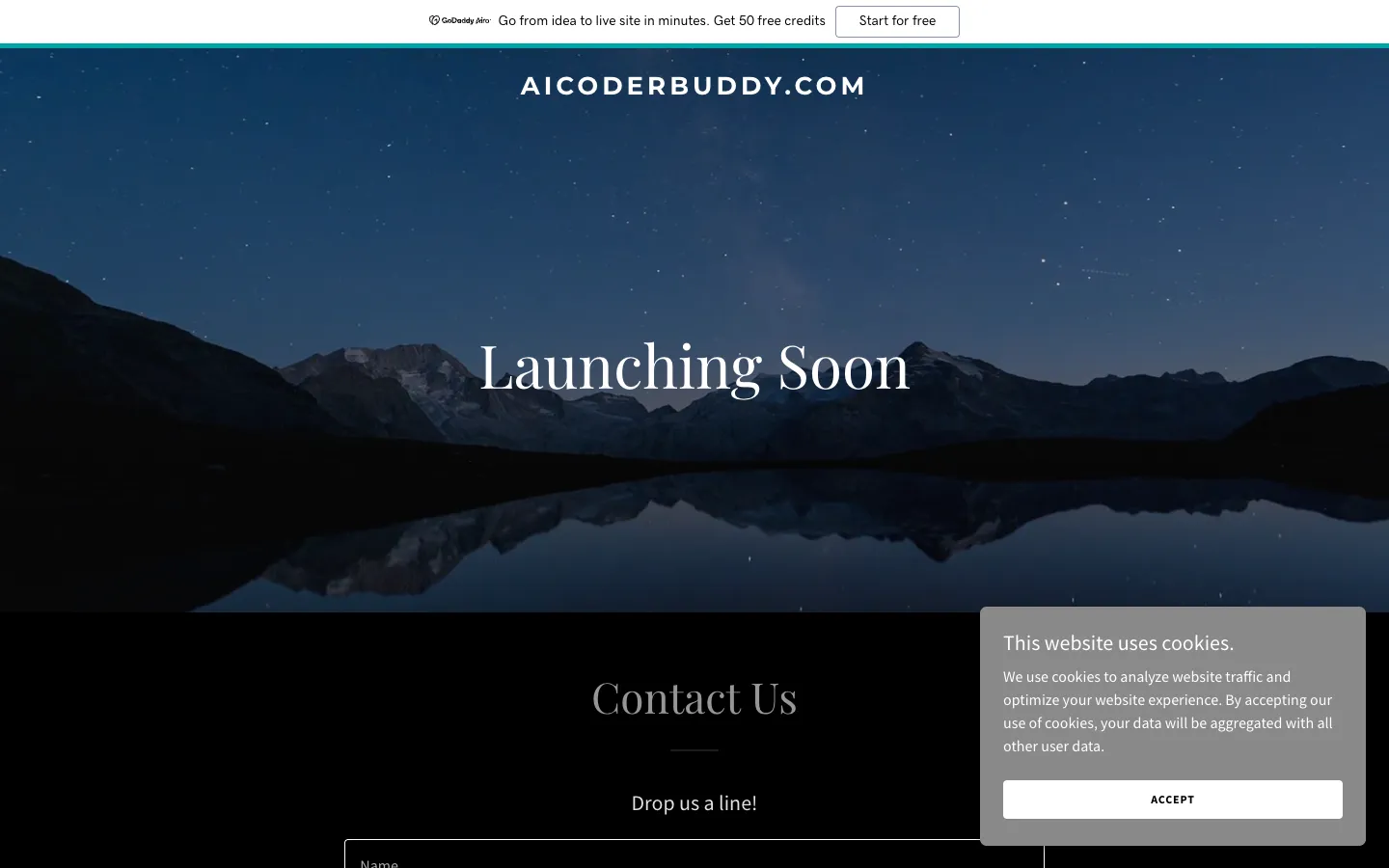 Screenshot of the AI Coder Buddy homepage