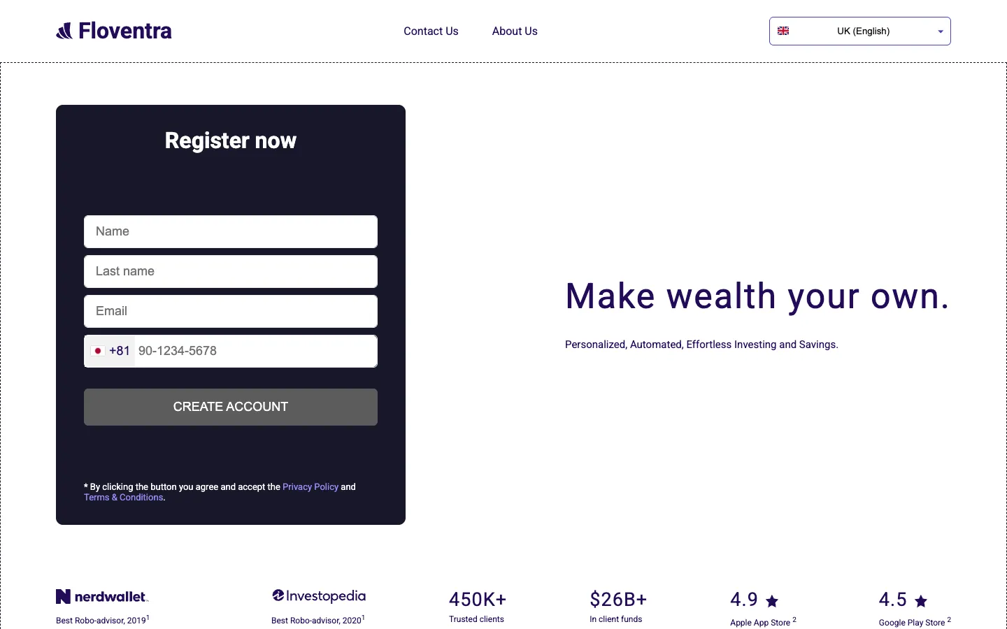 Screenshot of the AI-Generating Content homepage