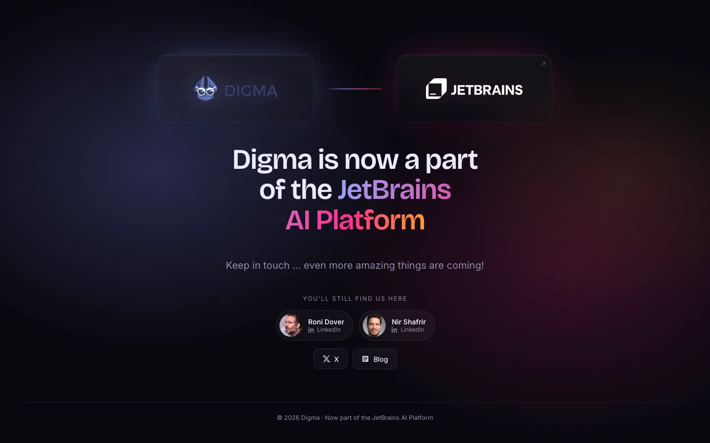 Screenshot of the Digma.ai homepage