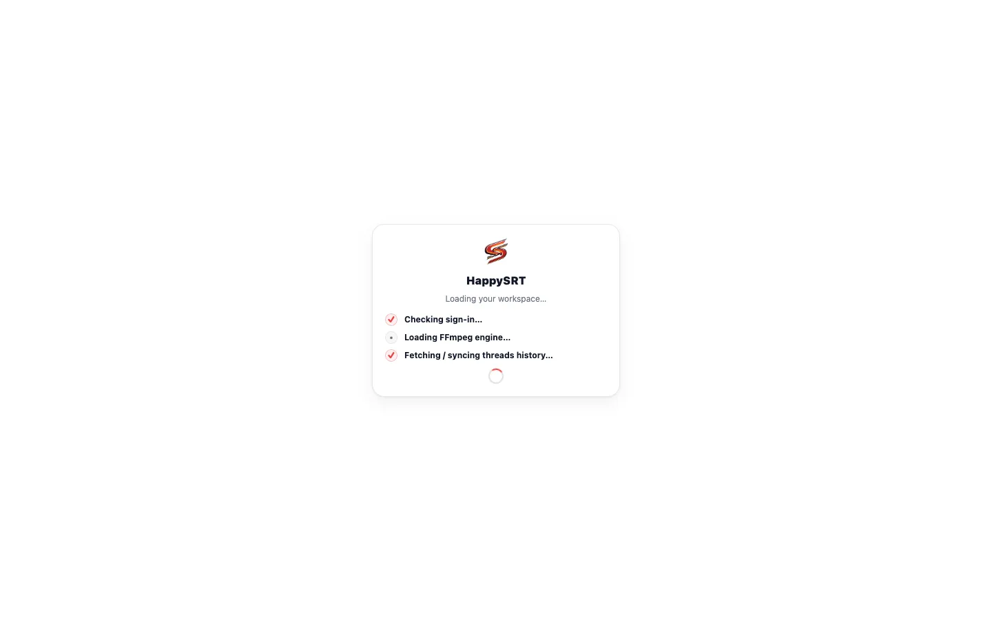 Screenshot of the HappySRT | AI Generated SRT & Editor homepage