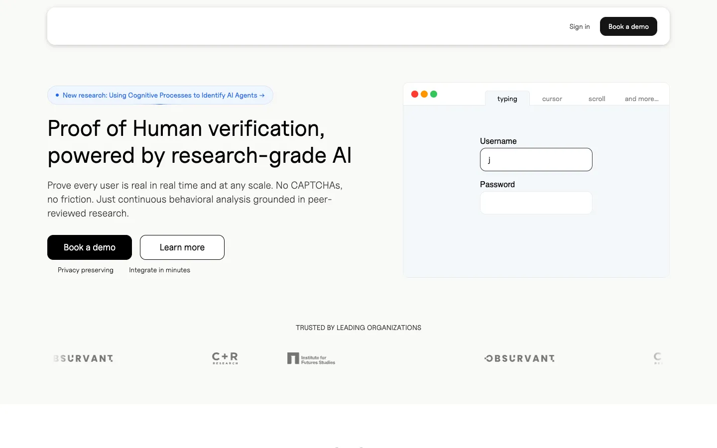 Screenshot of the Roundtable homepage