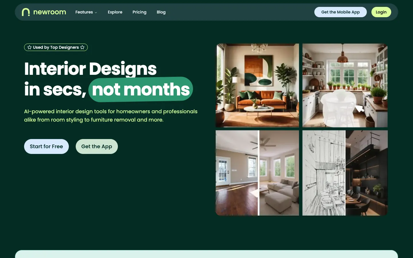 Screenshot of the newroom.io homepage