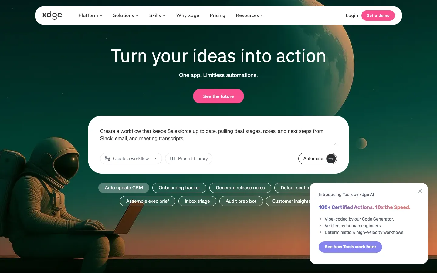 Screenshot of the ayraa homepage