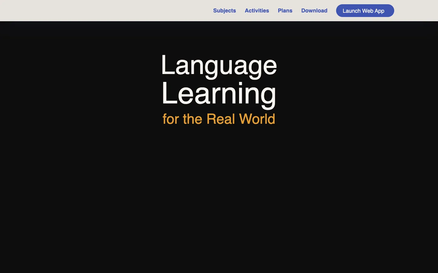 Screenshot of the ProseAble homepage