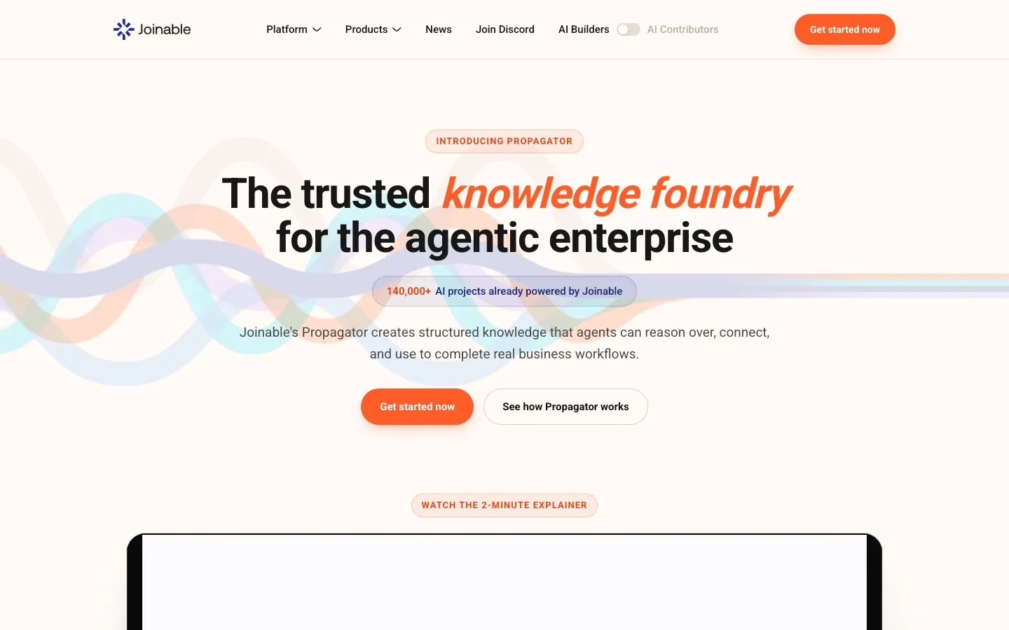 Screenshot of the TNAC.ai homepage