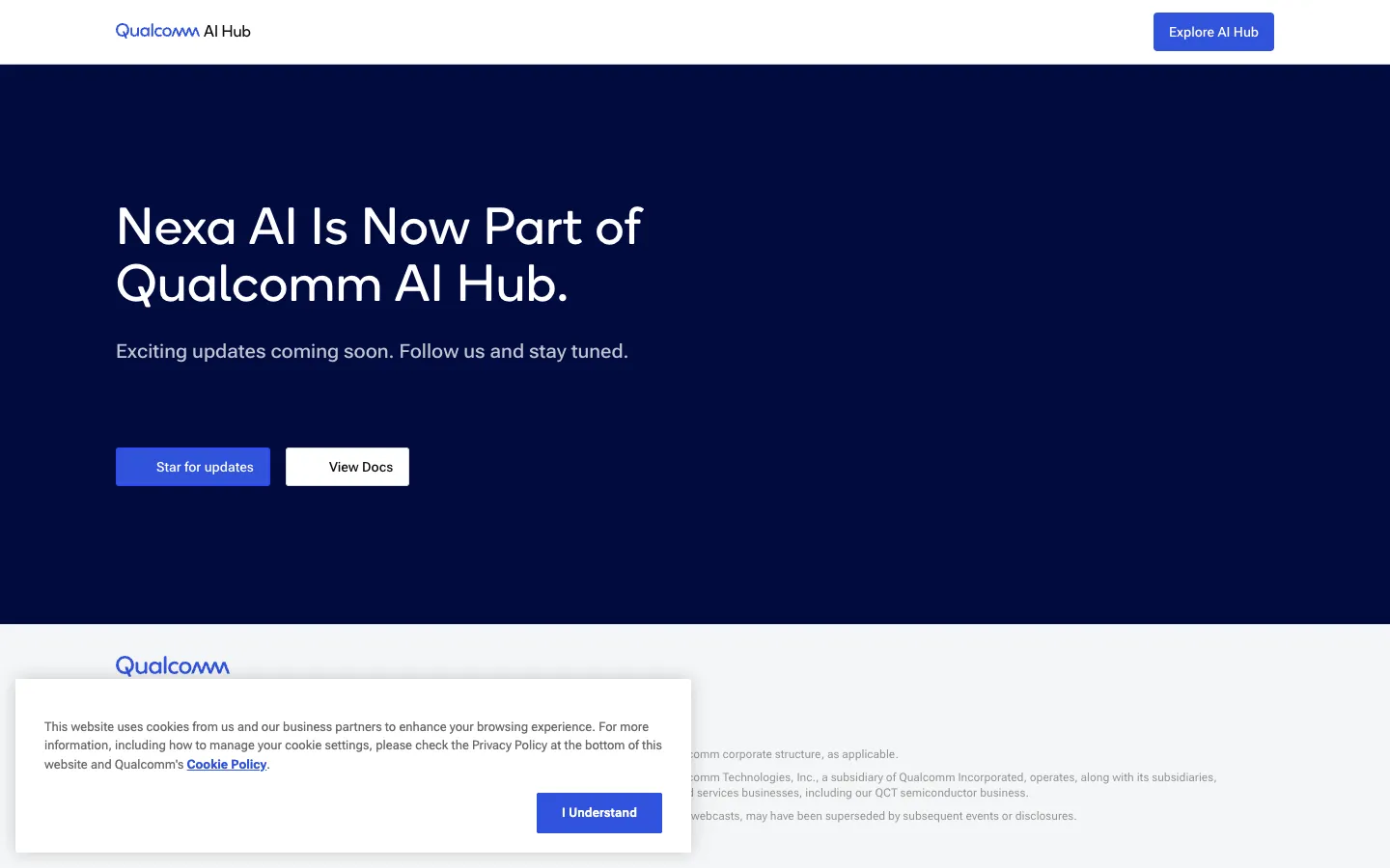 Screenshot of the Nexa.ai homepage