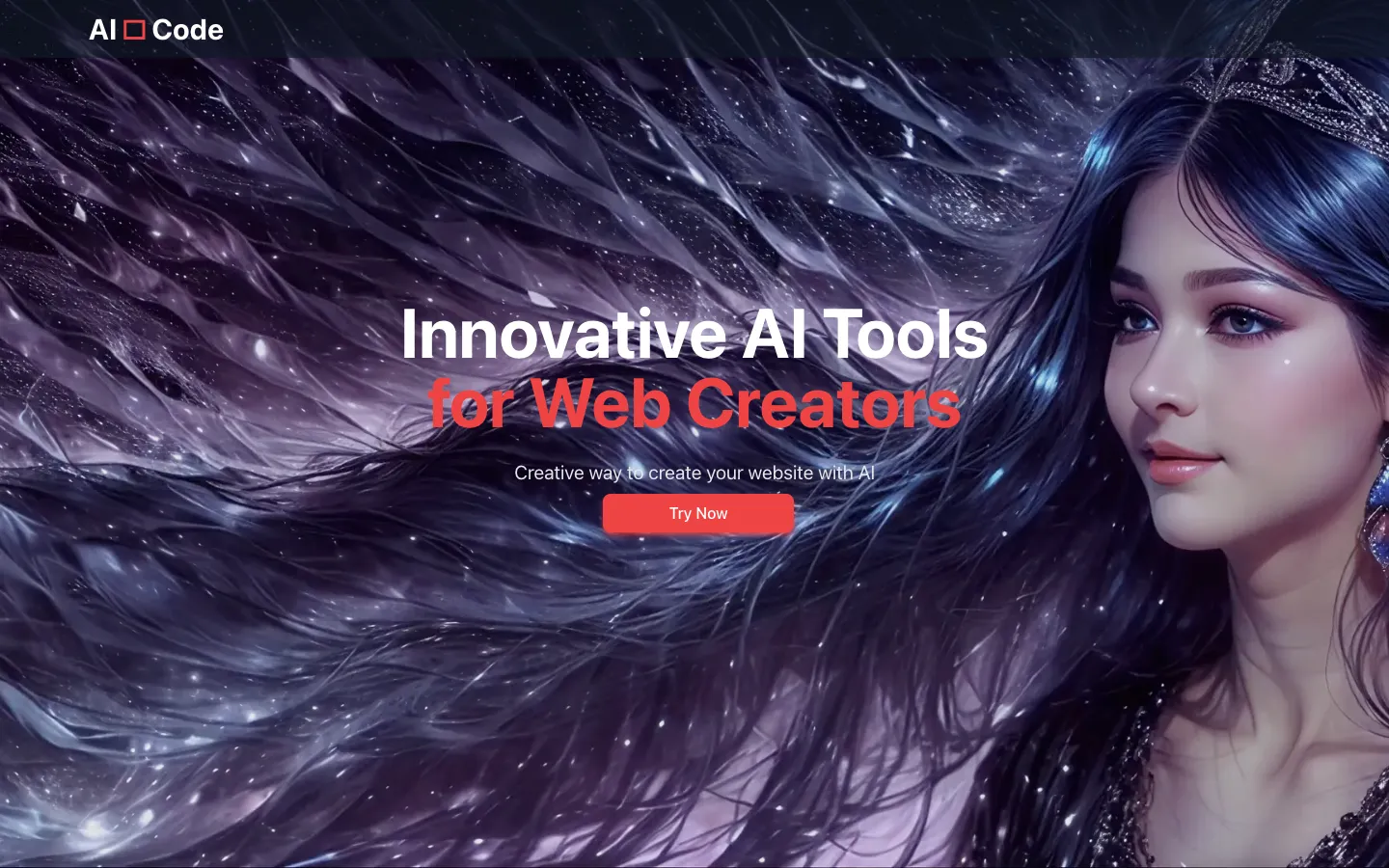 Screenshot of the AI Love Code homepage