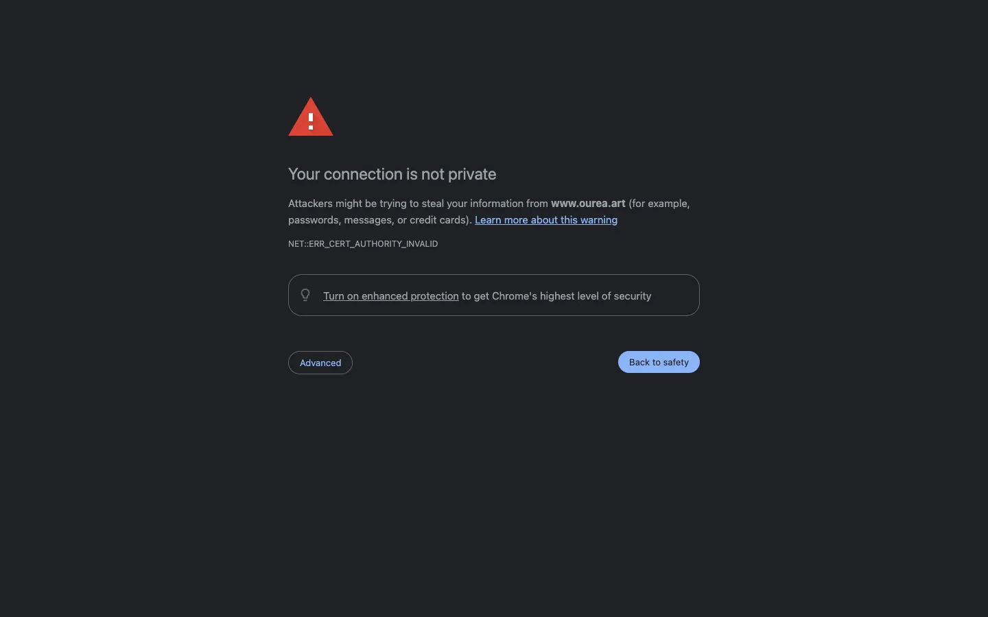 Screenshot of the OureaAI homepage