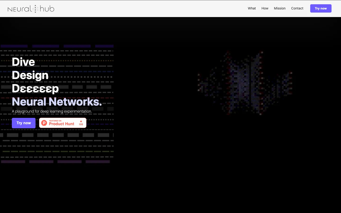Screenshot of the Neuralhub homepage