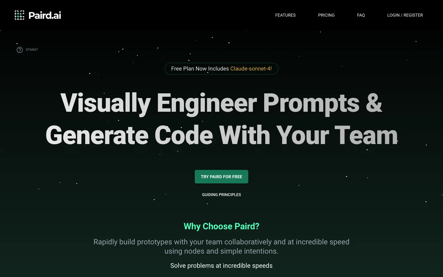 Screenshot of the Paird.ai homepage