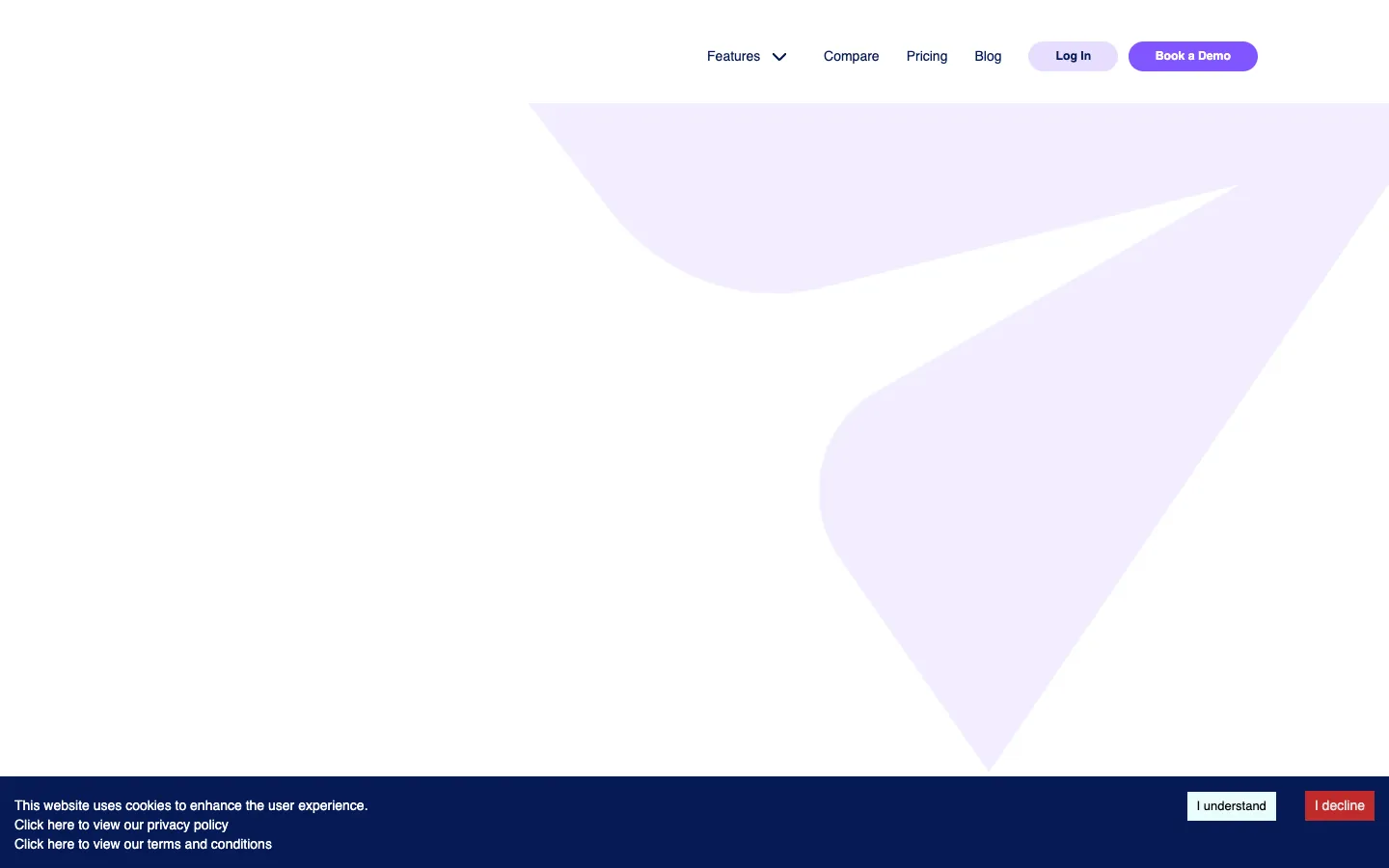 Screenshot of the Vulse homepage