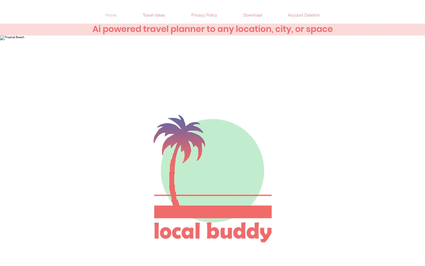 Screenshot of the Local Buddy homepage
