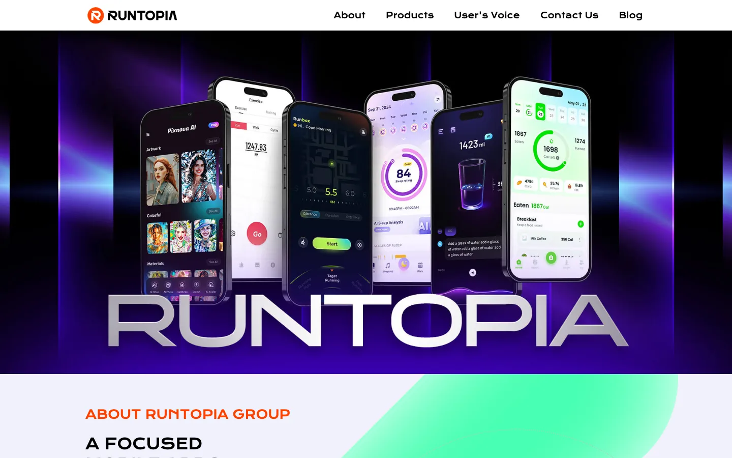 Screenshot of the AquaAdvisor-AI water tracker homepage