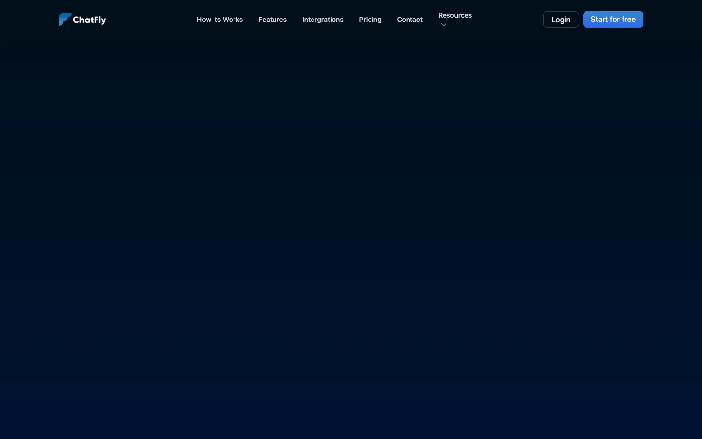 Screenshot of the Chafly homepage