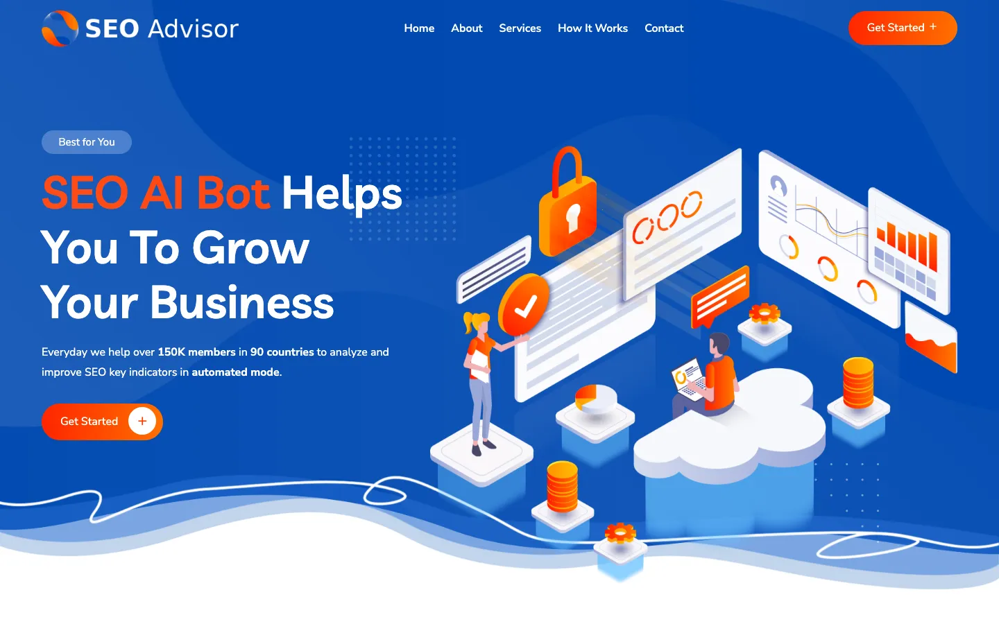 Screenshot of the SEO-Advisor.me homepage
