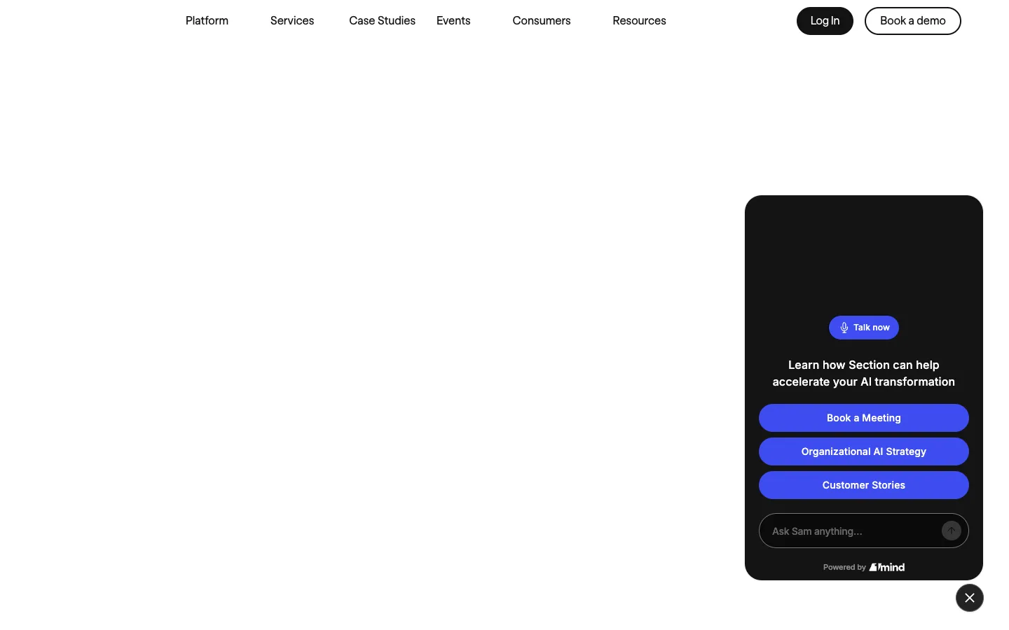 Screenshot of the section4.com homepage