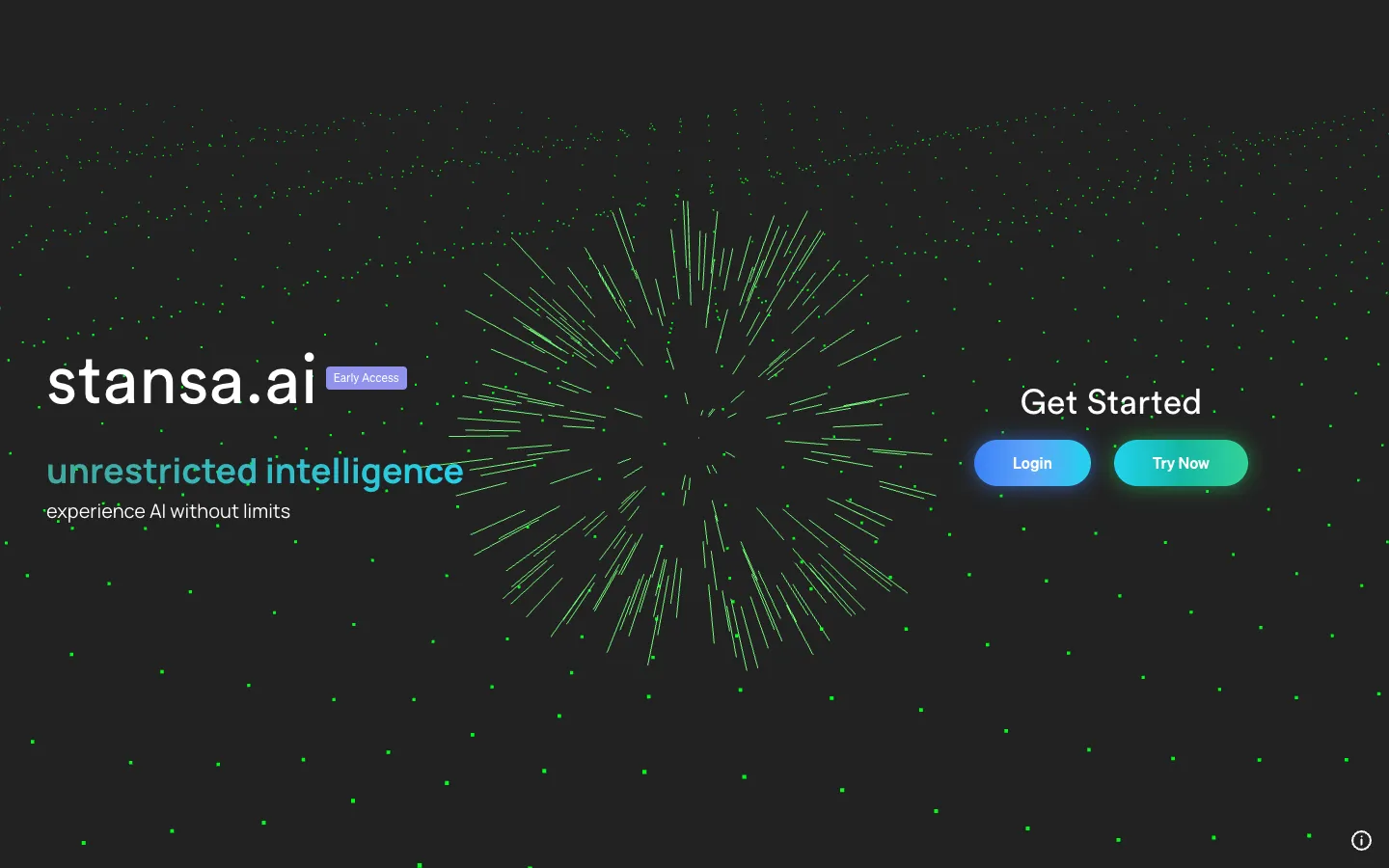 Screenshot of the stansa.ai homepage