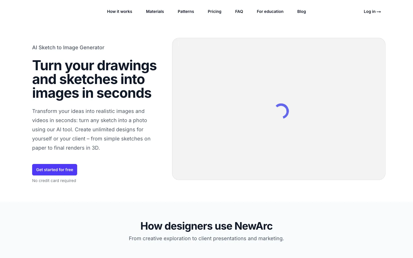 Screenshot of the NewArc.ai homepage