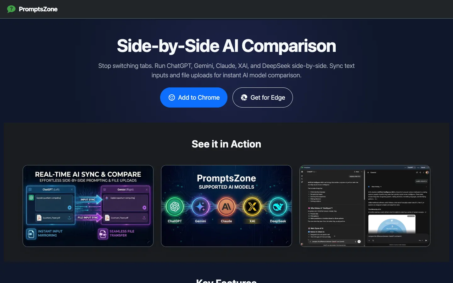 Screenshot of the ChatbotsPlace homepage