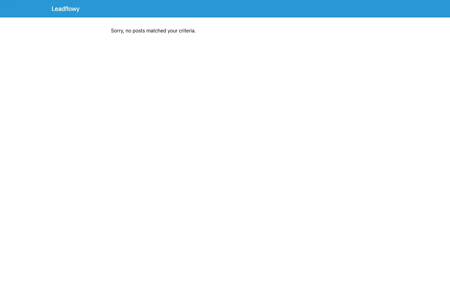 Screenshot of the Leadflowy homepage