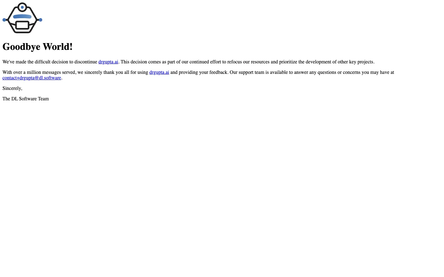 Screenshot of the Dr. Gupta: AI Physician Chatbot homepage