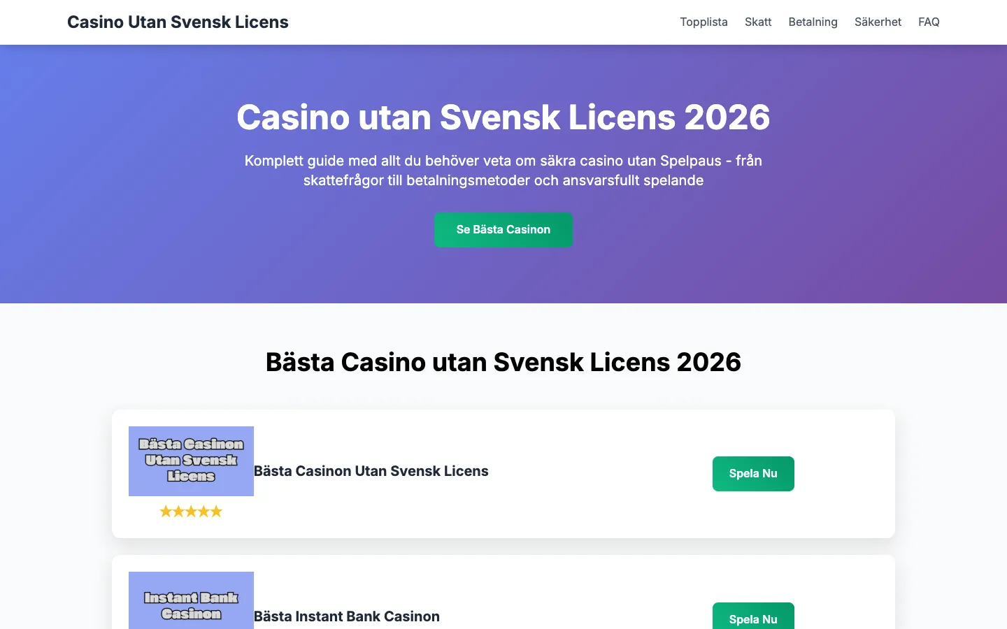 Screenshot of the viable homepage
