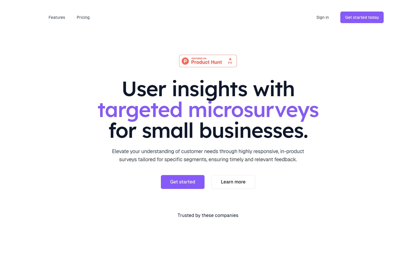 Screenshot of the PollPebble homepage