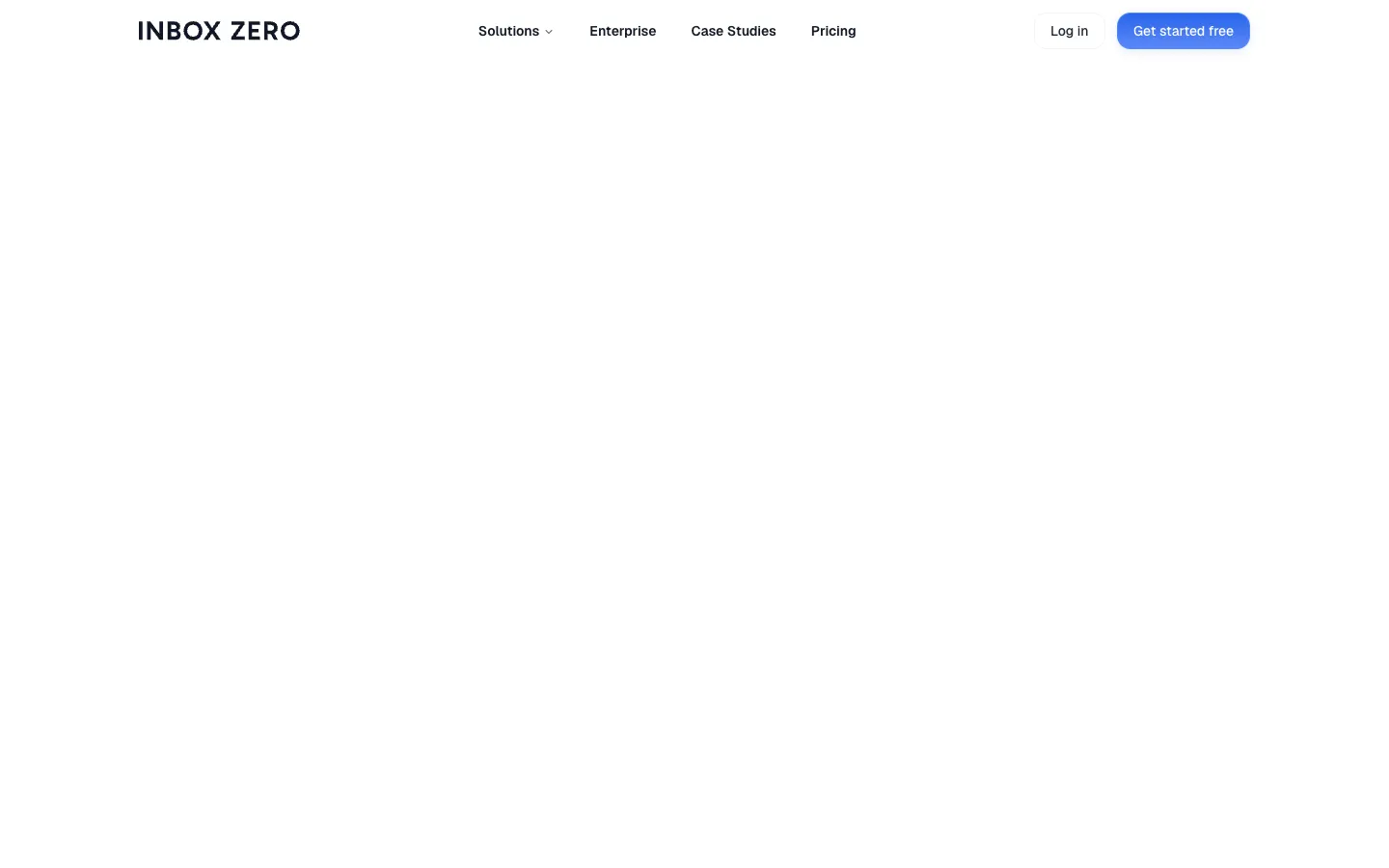 Screenshot of the Inbox Zero homepage