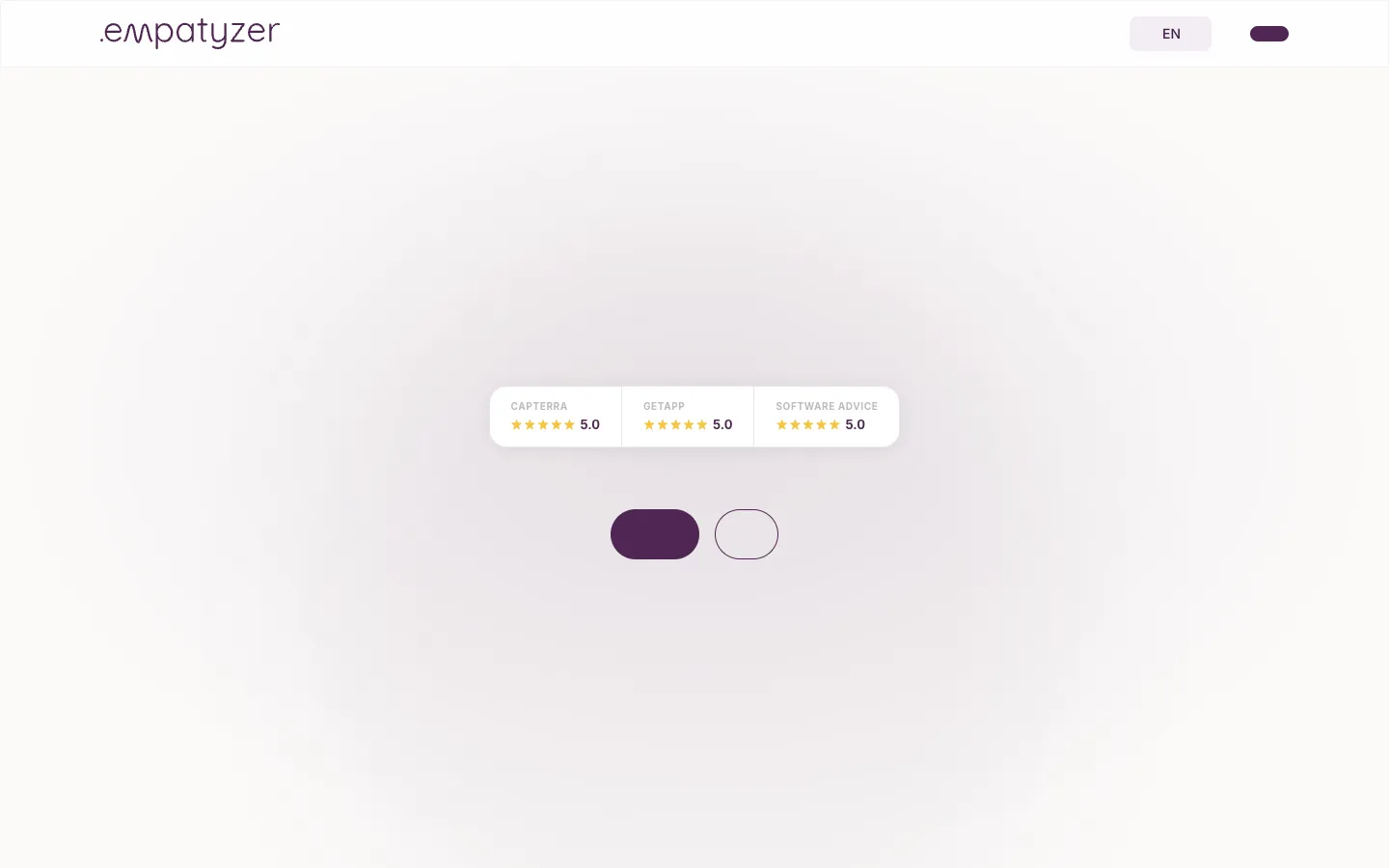 Screenshot of the Empatyzer homepage