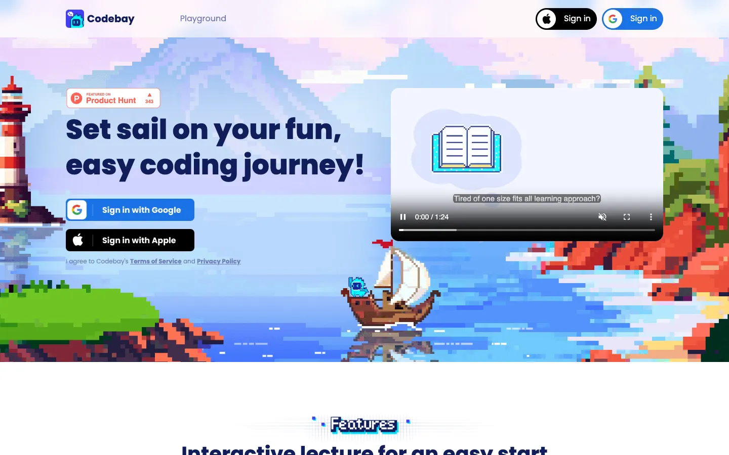 Screenshot of the Codebay.ai homepage