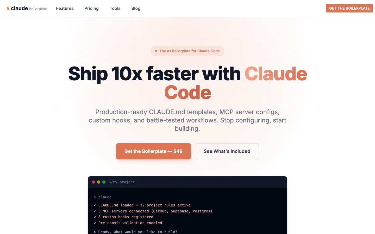 Screenshot of the SupaLaunch homepage