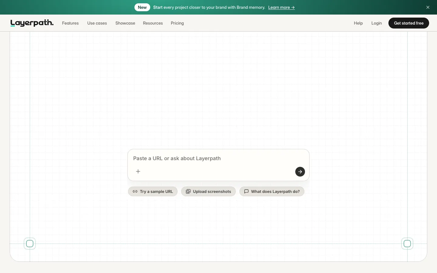 Screenshot of the Layerpath homepage