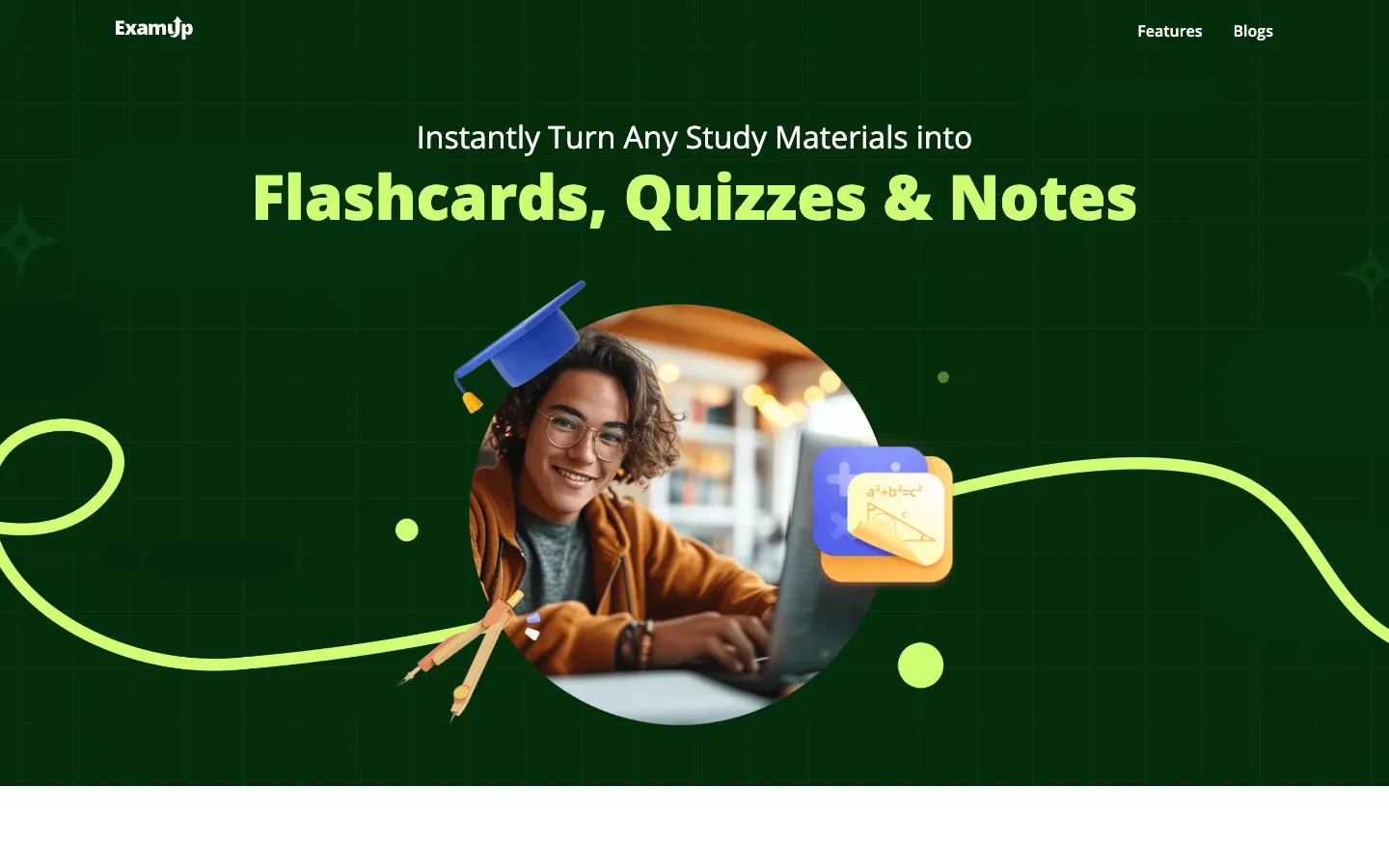 Screenshot of the Homework AI homepage