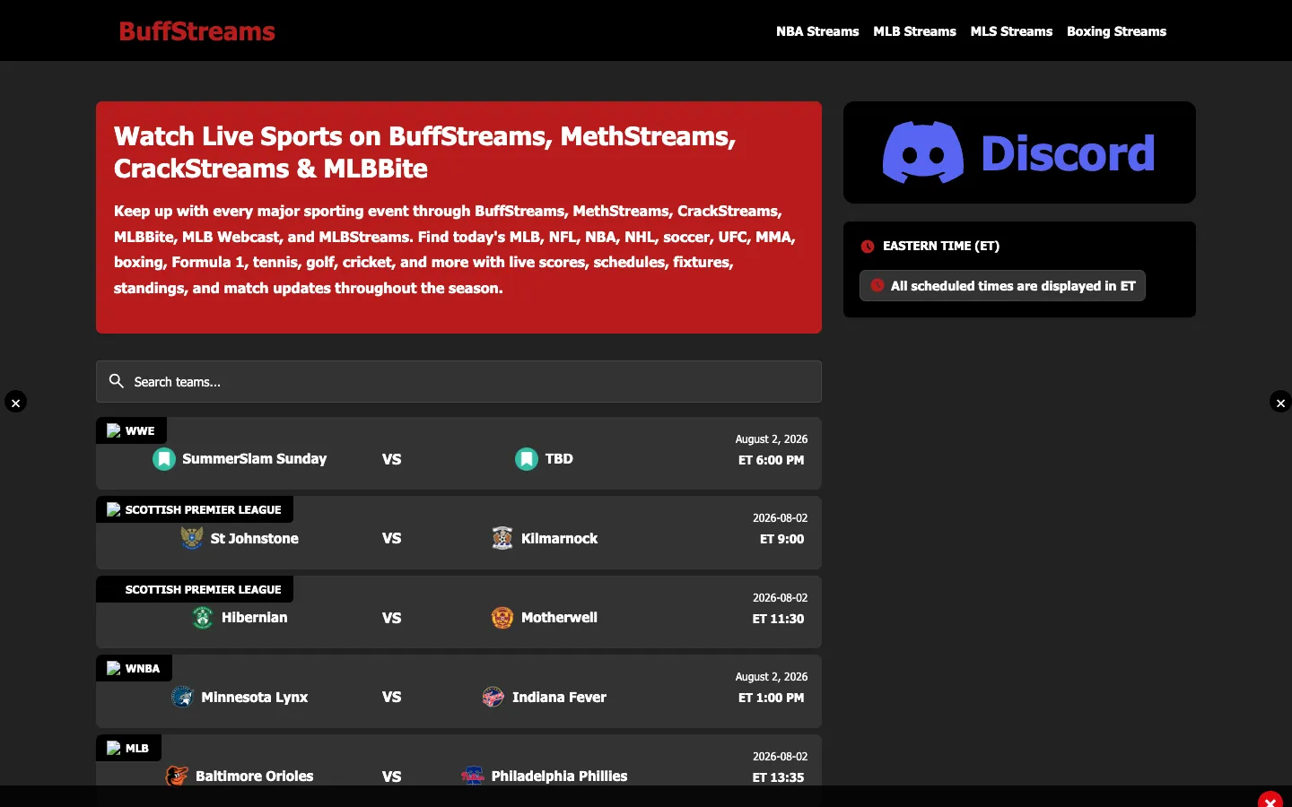 Screenshot of the Workout Master homepage