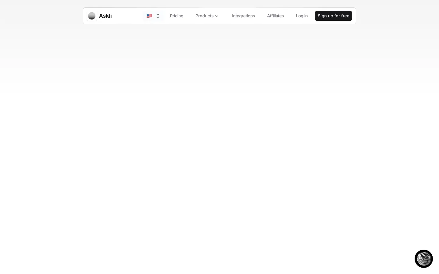 Screenshot of the Chaindesk homepage