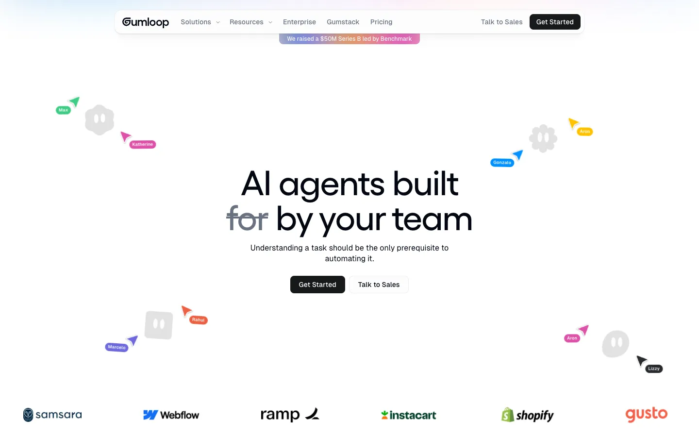 Screenshot of the AgentHub homepage
